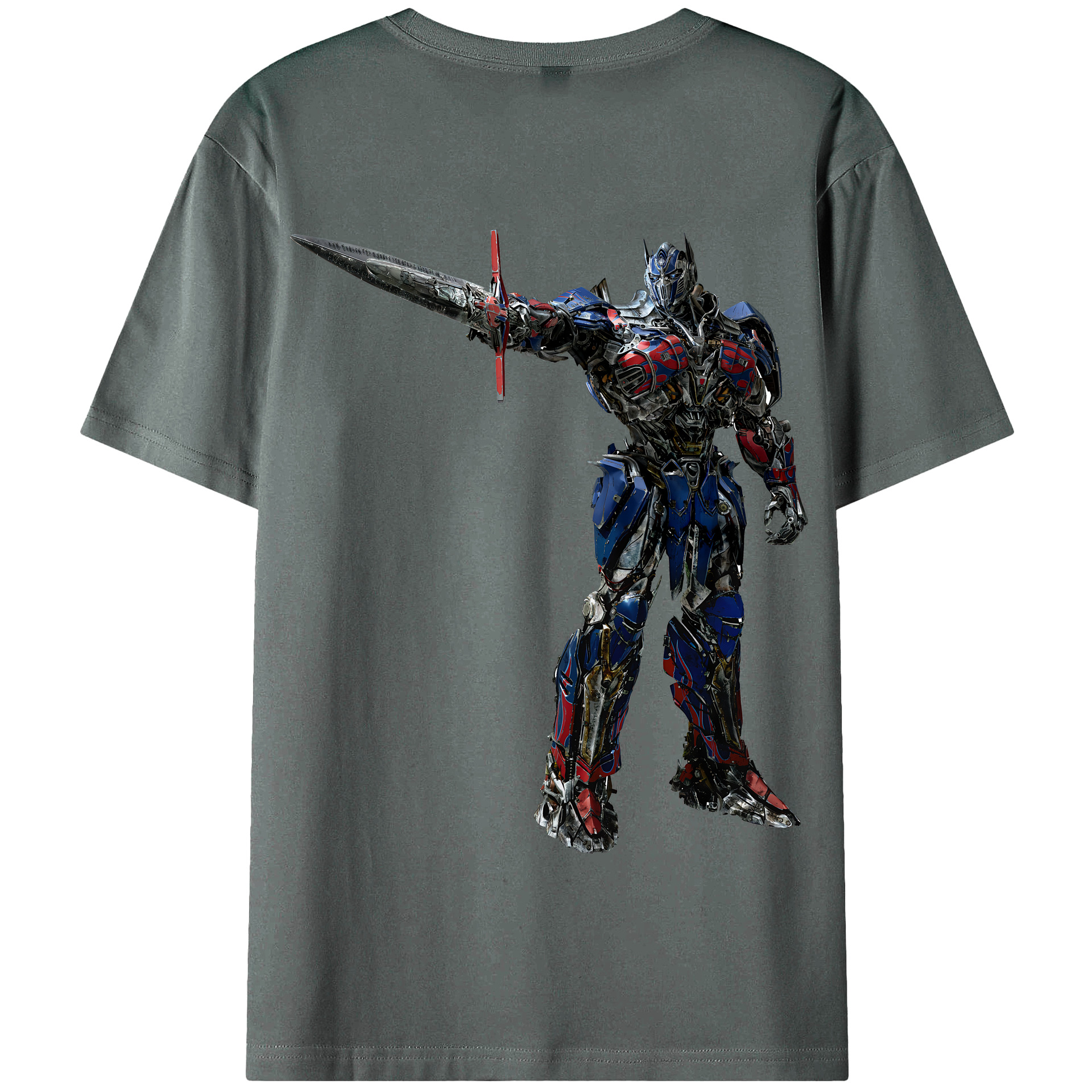 （画像用） Transformers トランスフォーマー 綿100％半袖Tシャツ（背面プリント）